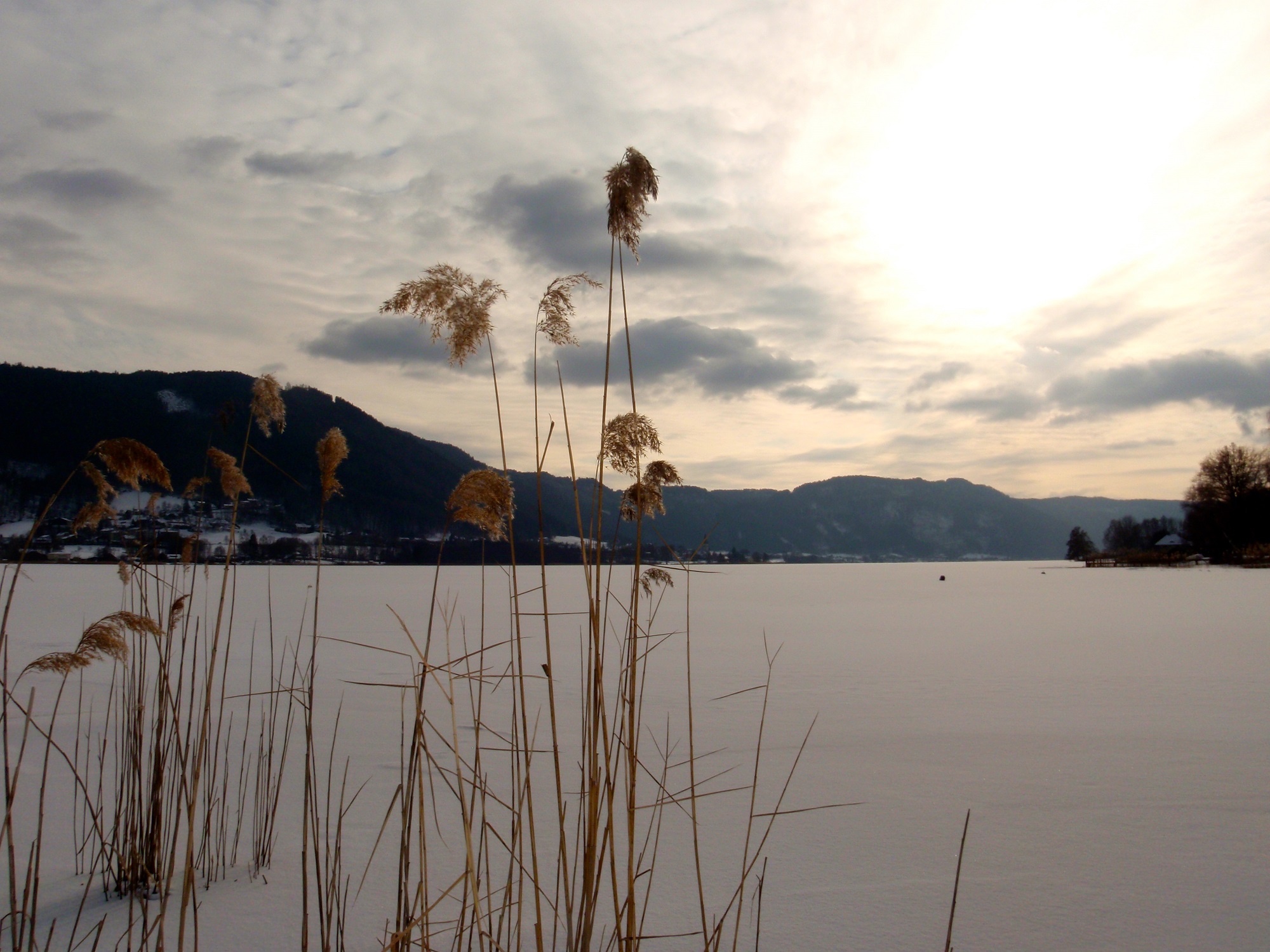 Der Ossiacher See ganz in Weiss
